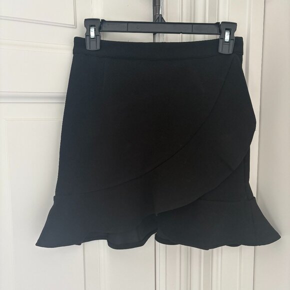 Lovers + Friends Black Ruffle Mini Skirt - Picture 2 of 4
